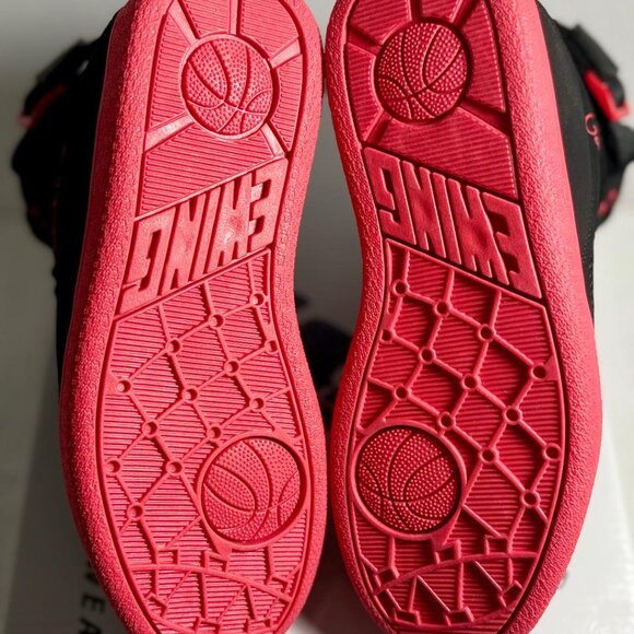 PATRICK EWING ATHLETICS KIDS GS 33 HI REBOUND Black/Black/Chinese Red Size 5 - Picture 9 of 9